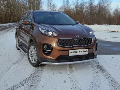 Защита передняя нижняя 60,3 мм ТСС KIASPORT1618 для KIA Sportage IV 2016 -