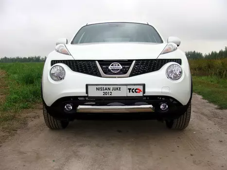 Защита передняя нижняя 75х42 мм (2WD/4WD Turbo) Компания ТСС NISJUKE4WDT12-06 Nissan Juke 2010 - 2014