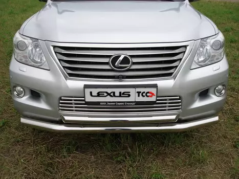 Защита передняя нижняя 76,1/60,3 мм Компания ТСС LEXLX570-01 Lexus LX570 2007 - 2011