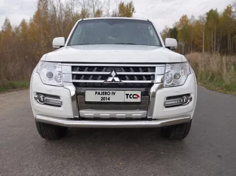 Защита передняя нижняя 76,1 мм Компания ТСС MITPAJ414-02 Mitsubishi Pajero V80 2014-