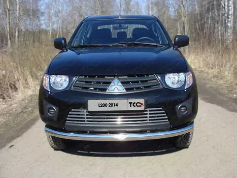 Защита передняя нижняя 76,1 мм (Long) Компания ТСС MITL20014-03 Mitsubishi L200 2014 - 2015