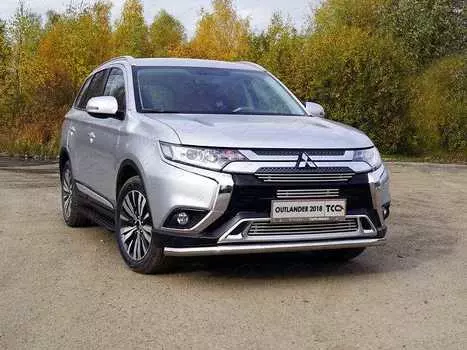 Защита передняя нижняя (длинная) TCC MITOUT18-37 Mitsubishi Outlander 2018-