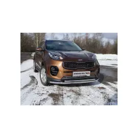 Защита передняя нижняя (двойная) TCC KIASPORT16-17 Kia Sportage 2016-2018