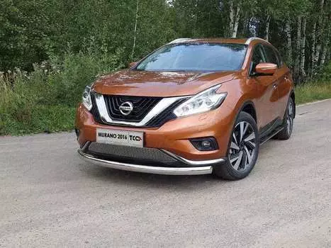 Защита передняя нижняя (овальная) 75х42 мм Компания ТСС NISMUR16-04 Nissan Murano 2016-