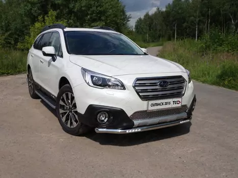 Защита передняя нижняя (с ДХО) 60,3 мм Компания ТСС SUBOUT15-03 Subaru Outback 2014-