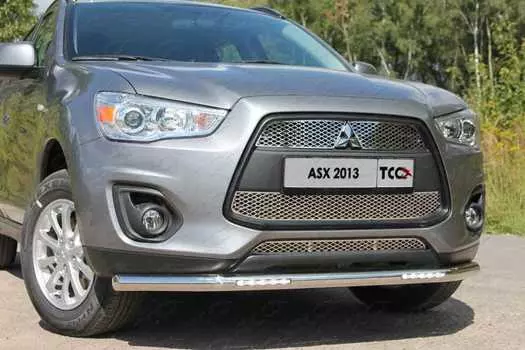 Защита передняя нижняя с ДХО TCC MITSASX13-19 Mitsubishi ASX 2017