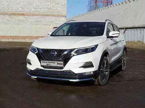 Защита передняя нижняя с ДХО TCC NISQASH19-16 Nissan Qashqai 2019-