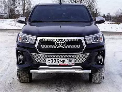 Защита передняя нижняя с ДХО TCC TOYHILUXEXC18-06 Toyota Hilux 2018-
