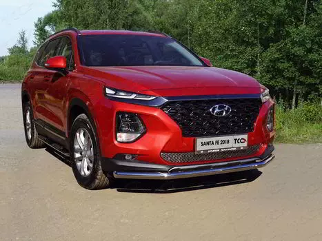 Защита передняя нижняя TCC HYUNSF18-12 Hyundai Santa Fe 2018-