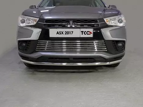 Защита передняя овальная трубообразная (толщина 42 мм.) TCC MITSASX17-17 для Mitsubishi ASX 2016 -