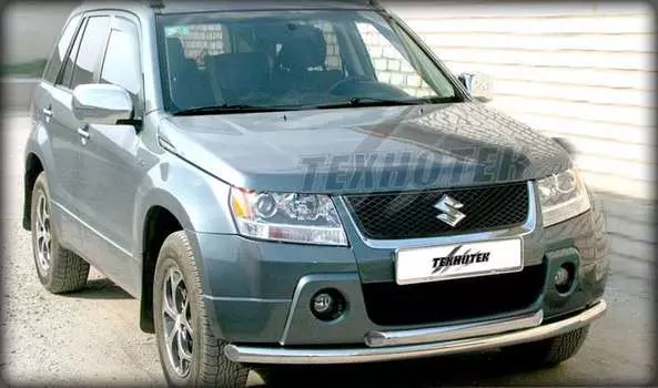 Защита передняя трубообразная двойная d-53+43 Технотек GVN10 5 Suzuki Grand Vitara (3G) рест. 2008-