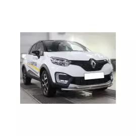 Защита передняя трубообразная двойная d-53+43 Технотек RK16_1.1 Renault Kaptur (1G) 2016-