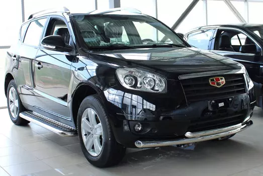 Защита передняя трубообразная (двойная, диаметр 60 мм х 53 мм) Технотек GLX7_1.1 для Geely Emgrand X7 2017 -