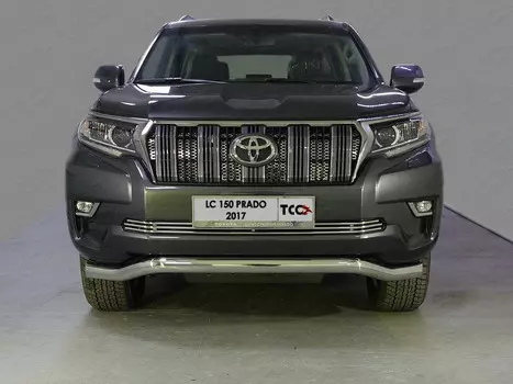 Защита передняя (волна) 76,1 мм Компания ТСС TOYLC15017-17 Toyota Land Cruiser Prado J150 2018-