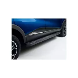 Защита порогов (алюминиевые, черные, 7711821146 крепеж) Renault 7711821479 для Renault Kaptur 2020 -