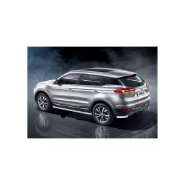 Защита порогов d57 (нержавеющая сталь, серебристый) Rival R.1904.003 Geely Atlas 2018 -