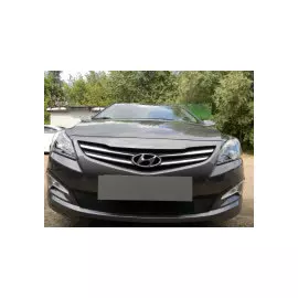 Защита радиатора, чёрная Allest HSOL14.black Hyundai Solaris 2014 - 2016