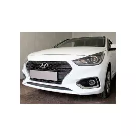 Защита радиатора, чёрная Allest HSOL17.black Hyundai Solaris 2017-