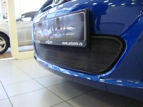 Защита радиатора, чёрная Allest HSOL.black для Hyundai Solaris 2011-