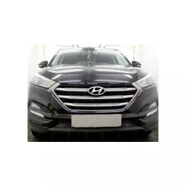 Защита радиатора, чёрная, низ (Comfort, Travel, Prime) Allest HTUS15.black Hyundai Tucson 2016 - 2018