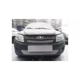 Защита радиатора, хром (2 части) Allest LGR.chrome Lada Granta 2011 - 2018
