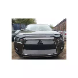Защита радиатора, хром (2 части) Allest MITOUTXL10-12.chrome Mitsubishi Outlander XL 2010 - 2012