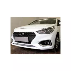 Защита радиатора, хром Allest HSOL17.chrome Hyundai Solaris 2017-