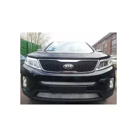 Защита радиатора, хром, середина Allest KS13.mid.chrome KIA Sorento 2013-