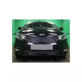 Защита радиатора Premium, чёрная, верх Allest KRIO15.PREMIUM.top2.black KIA Rio III 2015 - 2016