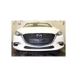 Защита радиатора Premium, чёрная, верх Allest MAZ16.PREMIUM.top.black Mazda 3 2016 - 2018