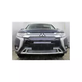 Защита радиатора Premium, хром (3 части) Allest MITOUT18.PREMIUM.chrome Mitsubishi Outlander 2018-