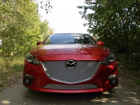 Защита радиатора Premium, хром, низ Allest MAZ13.PREMIUM.bot.chrome для Mazda 3 2013-2017