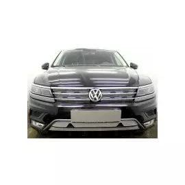 Защита радиатора Premium, хром, низ "Off-Road", (2 части) Allest WVTIG16.PREMIUM.bot2.chrome Volkswagen Tiguan II 2017-
