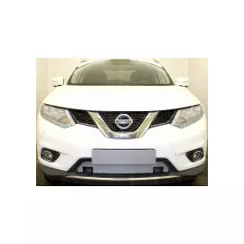 Защита радиатора Premium, хром (с вырезом под парктроник) Allest NXTRT32.park.PREMIUM.chrome Nissan X-Trail 2014 - 2018