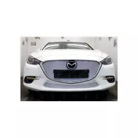 Защита радиатора Premium, хром, верх Allest MAZ16.PREMIUM.top.chrome Mazda 3 2016 - 2018