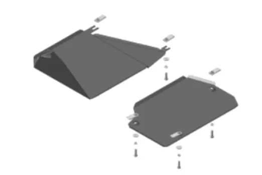 Защита топливного бака стальная 2 мм AMBASADOR для Haval F7 (Хавал Ф7) 2018 +