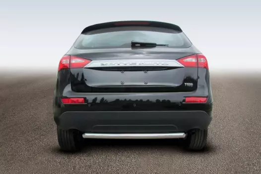 Защита заднего бампера d57 короткая (нержавеющая-сталь) для Zotye T600 2013 - 2018