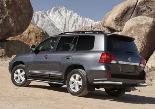 Защита заднего бампера d76+d42 уголки (нержавеющая сталь, серебристый) Rival R.5713.017 Toyota Land Cruiser 2011 -