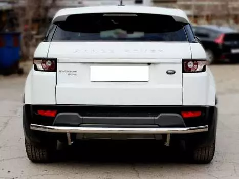 Защита заднего бампера d-60 с подгибами Технотек RRE_3 Land Rover Range Rover Evoque 2011-