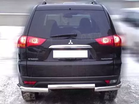 Защита заднего бампера d-76 Технотек MPS08 3 Mitsubishi Pajero Sport (2G) 2008-