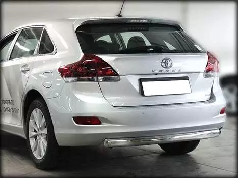 Защита заднего бампера овальная d-76 Технотек TV13_3.1 Toyota Venza (1G) рест. 2012-