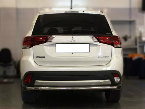 Защита заднего бампера трубообразная d-53 Технотек MOU15_3 Mitsubishi Outlander (3G) рест. 2 2015-
