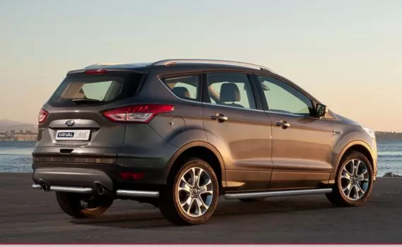 Защита заднего бампера, уголки RIVAL для KUGA