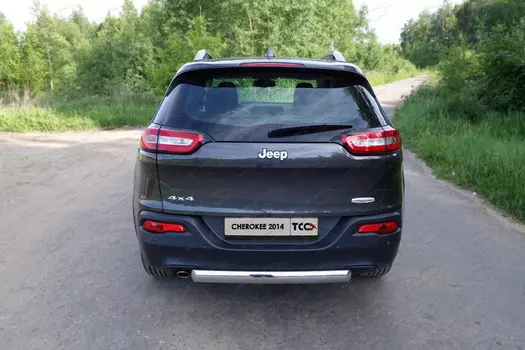 Защита задняя (овальная) 75х42 мм (Sport, Longitude, Limited) Компания ТСС JEEPCHER14-11 Jeep Cherokee 2014-