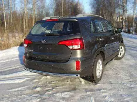 Защита задняя (овальная, 75х42 мм) TCC KIASOR12-14 Kia Sorento 2012-2020