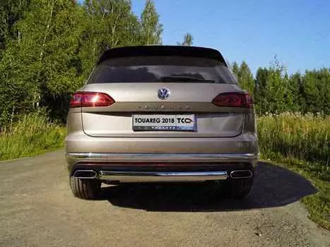 Защита задняя (овальная) TCC VWTOUAR18-38 Volkswagen Touareg 2018-