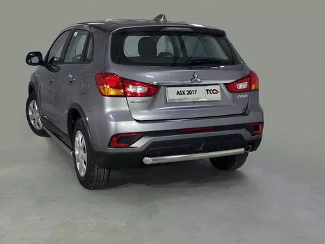 Защита задняя овальная трубообразная (толщина 60 мм.) TCC MITSASX17-23 для Mitsubishi ASX 2016 -