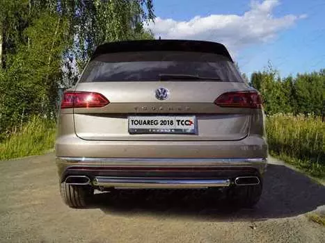 Защита задняя TCC VWTOUAR18-37 Volkswagen Touareg 2018-