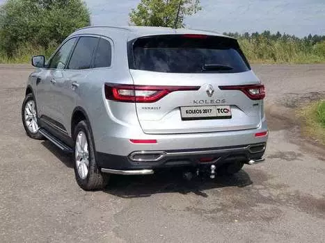 Защита задняя (уголки) 42,4 мм Компания ТСС RENKOL17-38 Renault Koleos 2016-