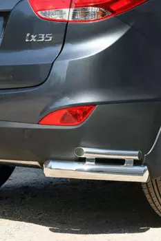 Защита задняя уголки 76/42 мм двойные Souz-96 HYIX.76.1066 Hyundai ix35 2010-